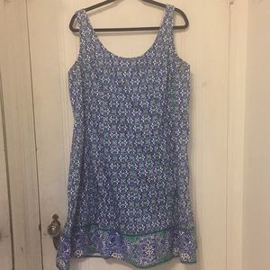 Nine West Blue & Green Sundress